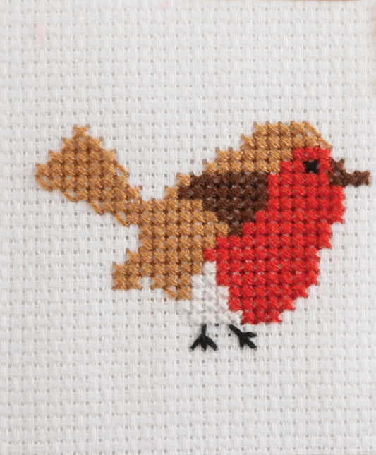 Trimits Cross Stitch Christmas Card Kit - Robin