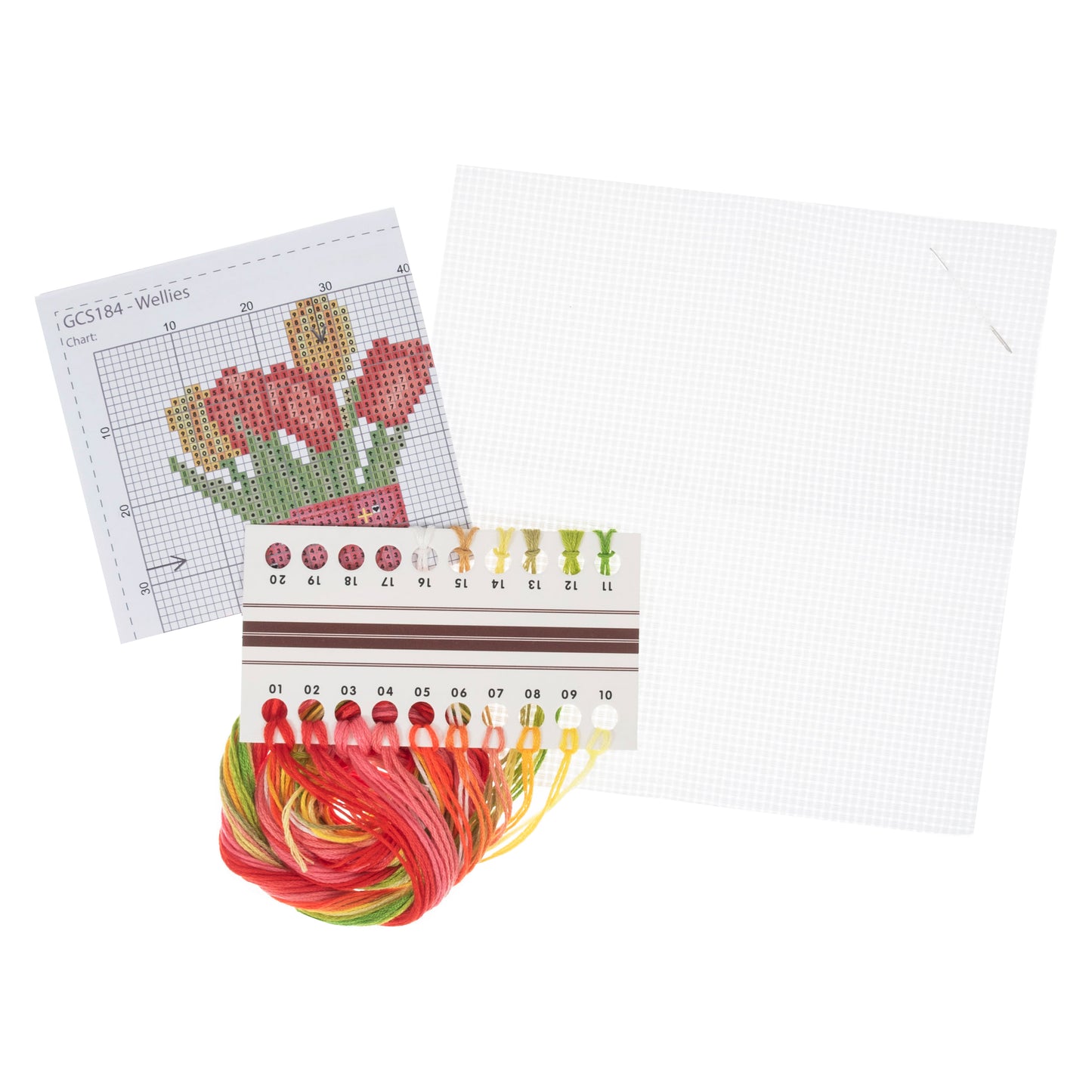 Counted Cross Stitch Kit: Mini Wellies