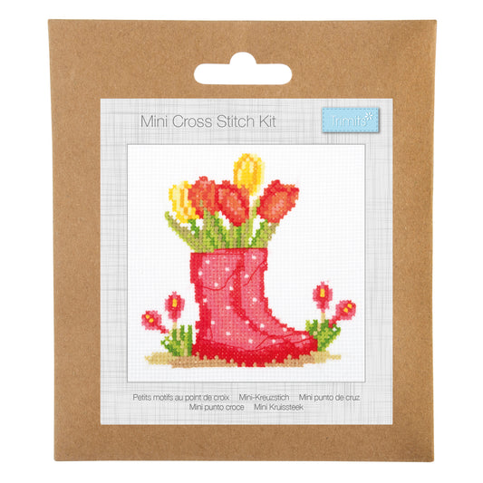 Counted Cross Stitch Kit: Mini Wellies