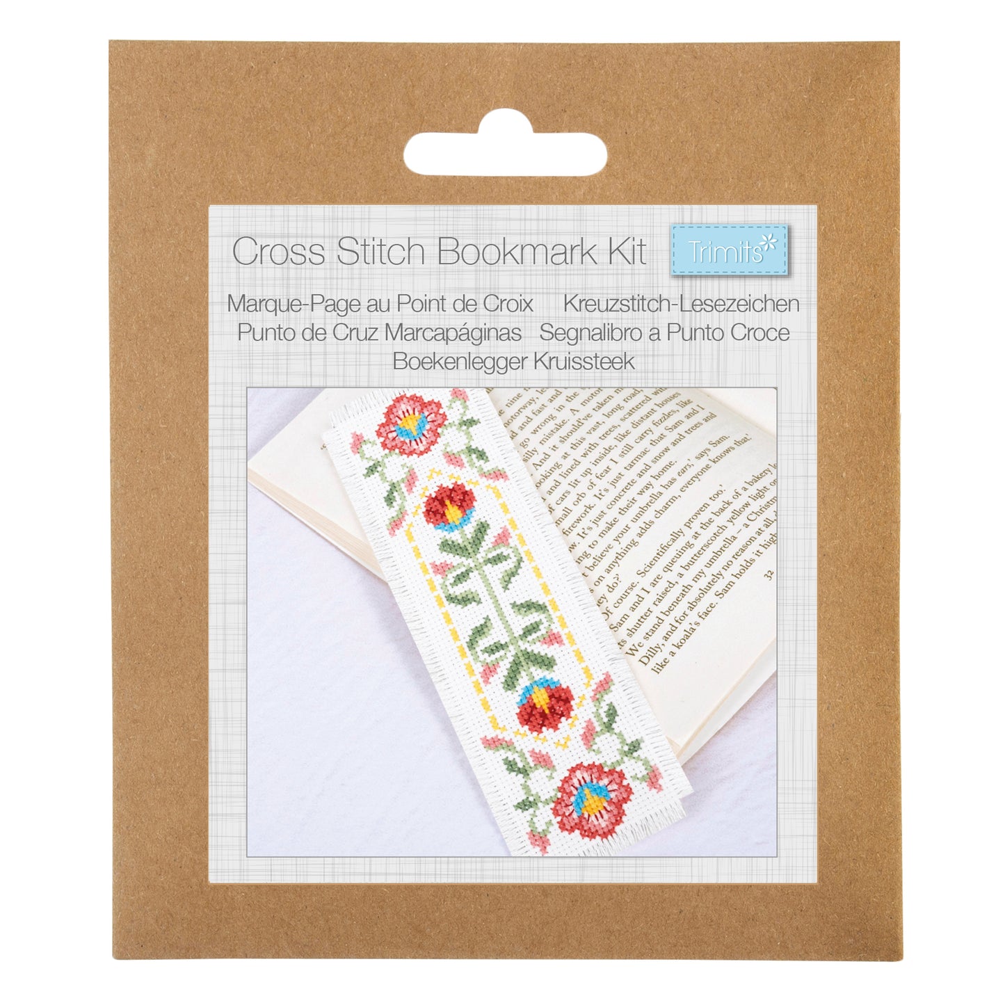 Trimits Counted Cross Stitch Bookmark Kit - Bloom