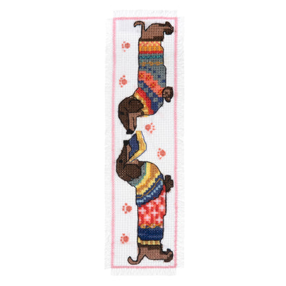 Trimits Counted Cross Stitch Bookmark Kit - Daschund in a Jumper
