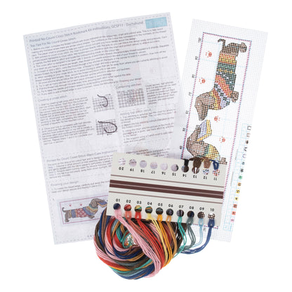 Trimits Counted Cross Stitch Bookmark Kit - Daschund in a Jumper