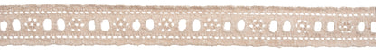 26mm Linen Broderie Anglaise Lace Trim (Price per 25cm)