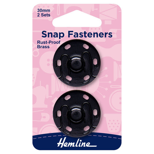 30mm Snap Fasteners (2 Colours)