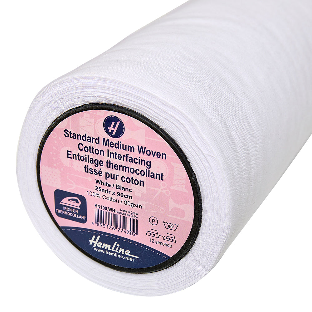 Standard Medium Cotton Woven Interfacing (Price per 25cm)