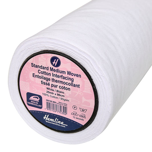 Standard Medium Cotton Woven Interfacing (Price per 25cm)