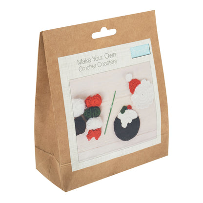 Trimits Crochet Kit: Crochet-Your-Own Coasters: Christmas: 2 Pieces