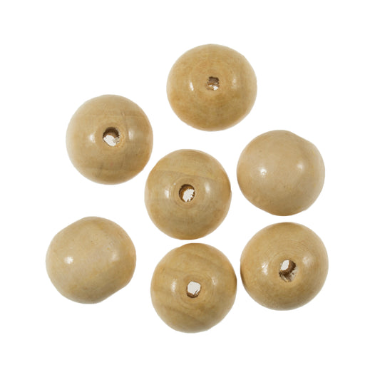 20mm Natural Beechwood Beads