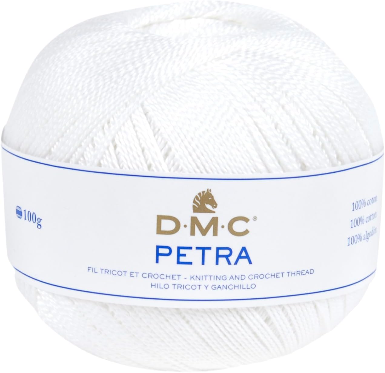 DMC Petra No.5 Crochet Cotton White