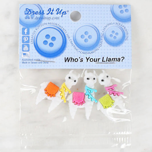 Llama Buttons - 3 Pack