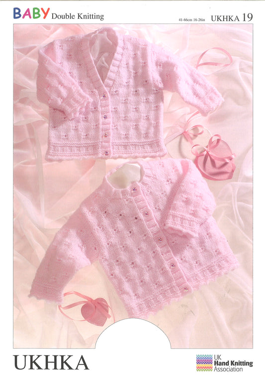 UKHKA 19 Childrens Cardigan DK Knitting Pattern