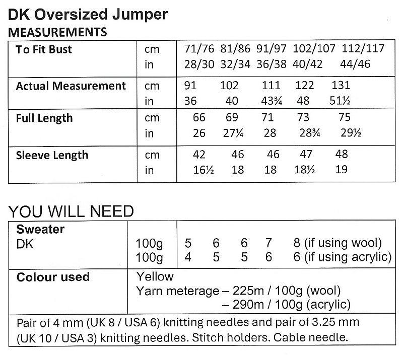 UKHKA 266 DK Pattern – Oversized Jumper