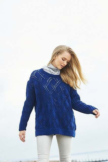 UKHKA 225 Sweater Knitting Pattern in Chunky