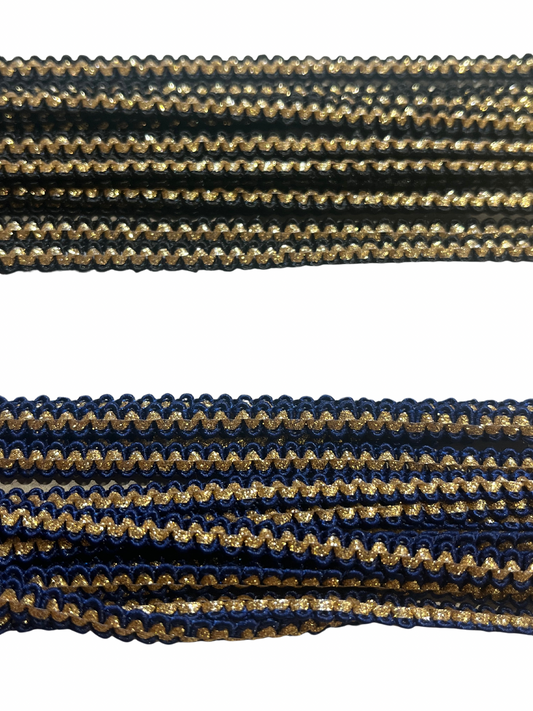 Narrow Glitter Wave Trim (Price Per Metre)