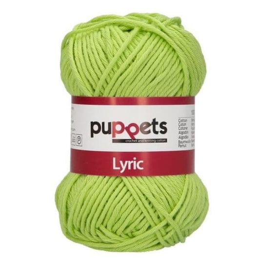 Puppets Lyric No.8/4 Cotton Yarn - Lime Green (05090)