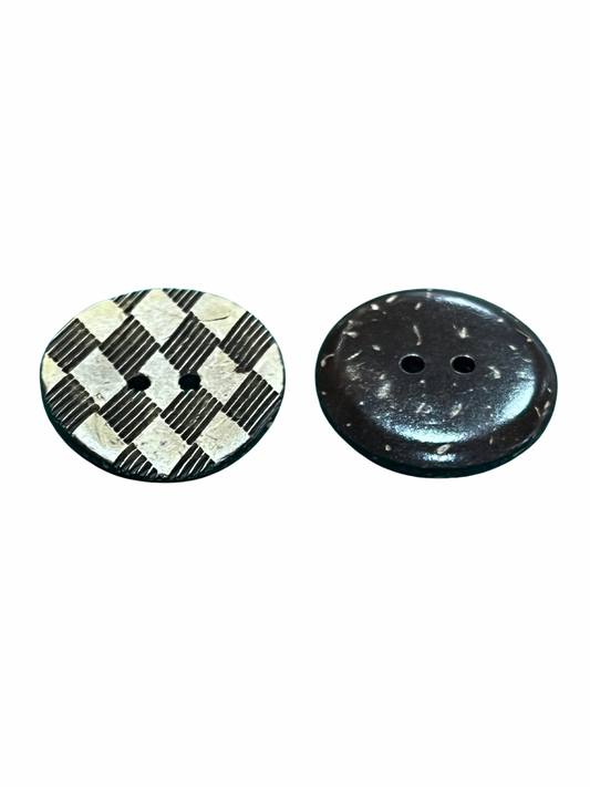 25mm Wooden Checkers Button