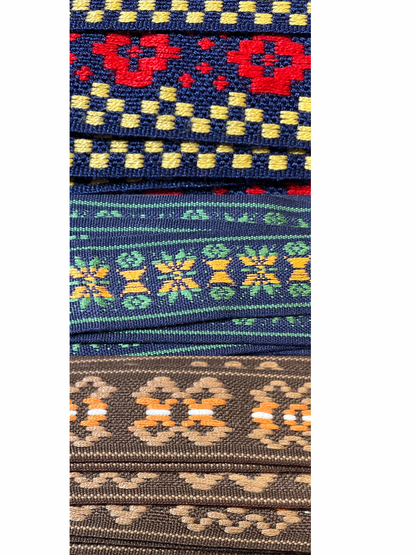 27mm Jacquard Braid Trim (Price Per 25cm) - 3 Styles