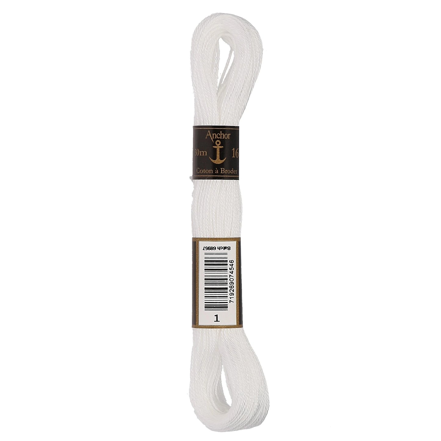 Anchor Coton a Broder Embroidery Thread - White
