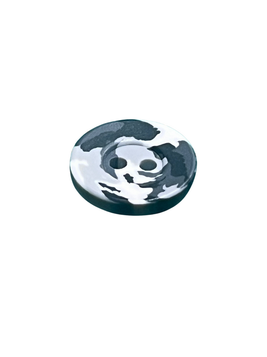 16mm 2 Hole Camouflage Button - Grey