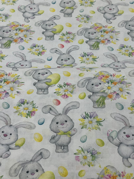 Easter Bunny 100% Cotton 140cm Width (Price Per 25cm)