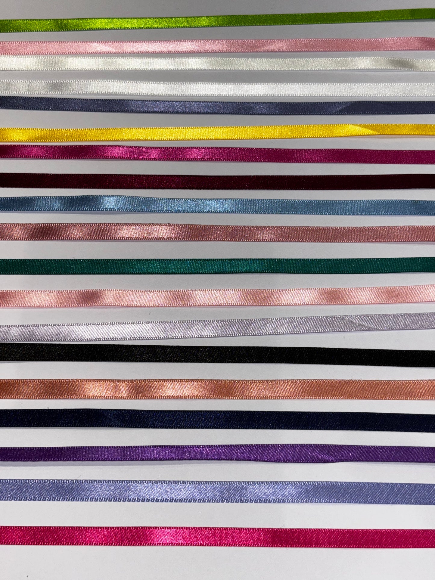 7mm Double Faced Ribbon - 19 Colours (Price per 25cm)