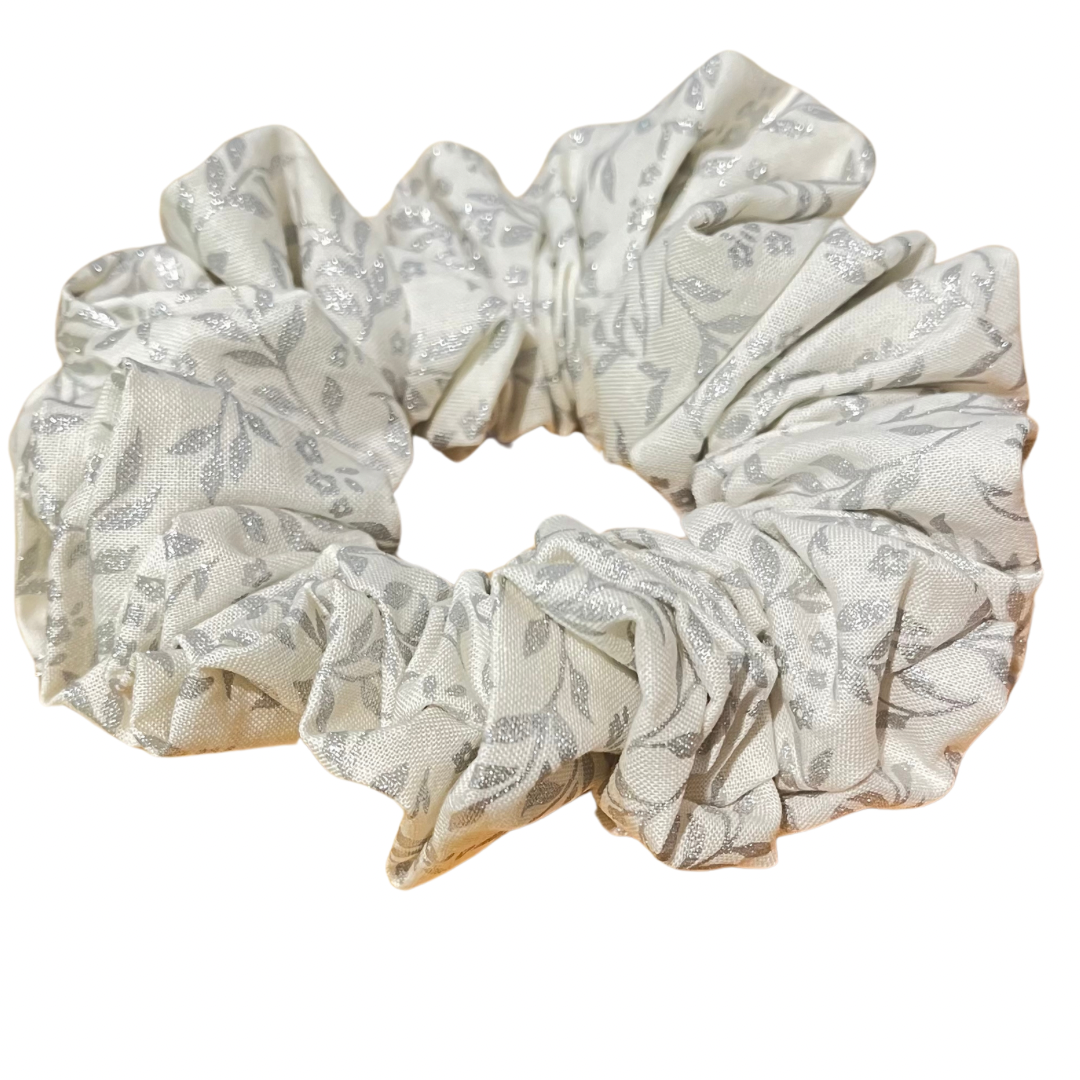 Floral Glitter Scrunchie