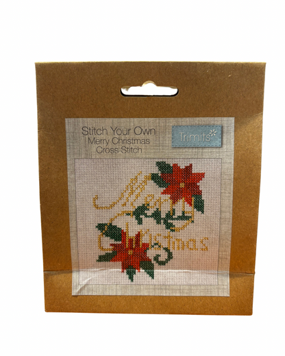 Trimits Merry Christmas Cross Stitch Kit (2 Styles)