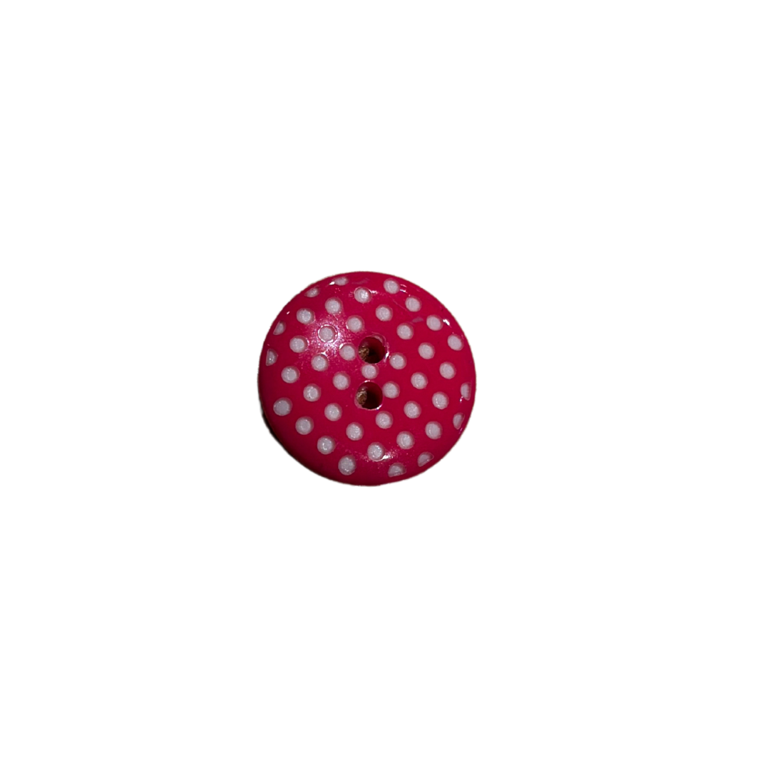 20mm Pink Polka Button