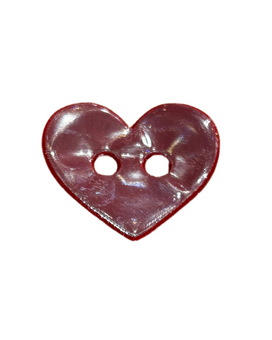 40mm Heart Shape Metallic Flexible Button