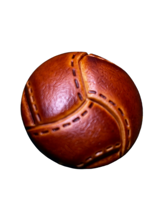 30mm Leather Look Football Button