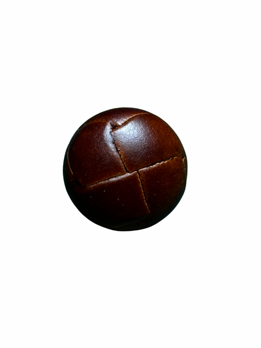 20mm Leather Look Football Shank Button - 4 Colours
