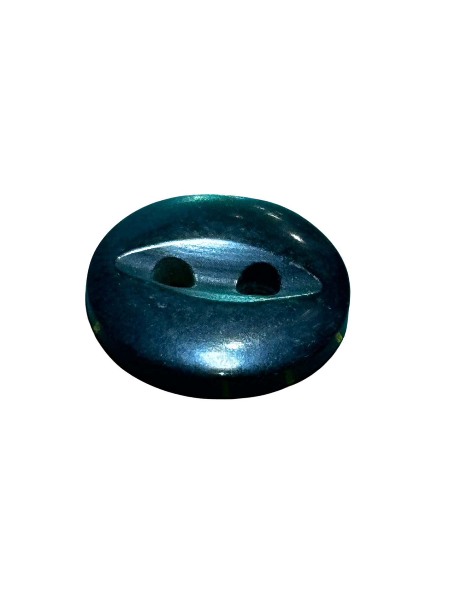 11mm 2 Hole Fish Eye Button - Bottle Green