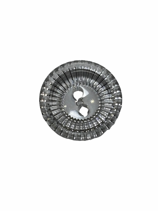 19mm 2 Hole Button - Clear