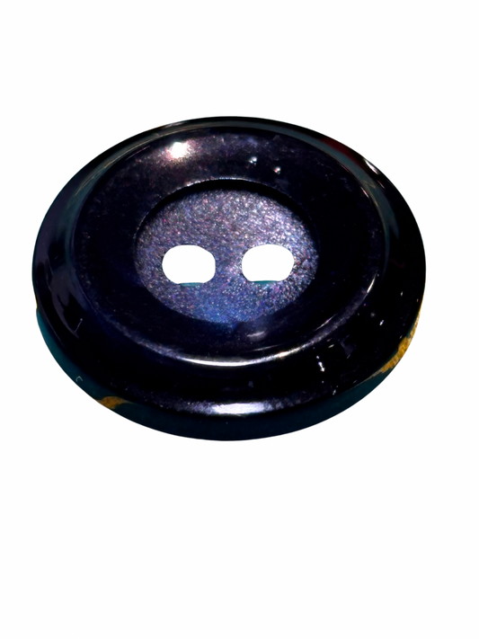 15mm 2 Hole Rimmed Button - Navy