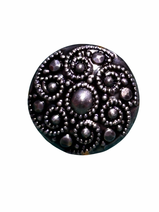 12mm Swirl Shank Button - Silver