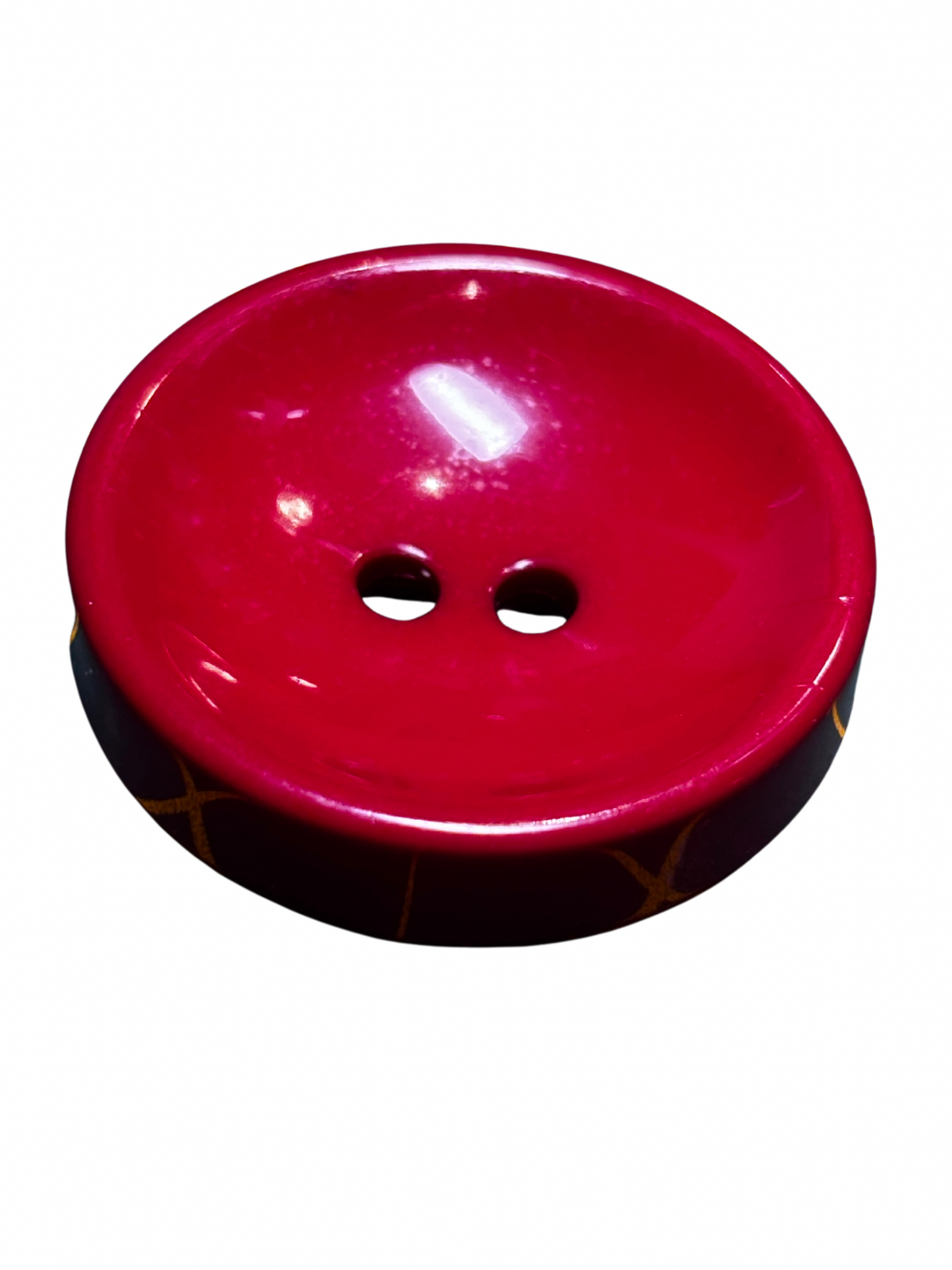 32mm 2 Hole Chunky Button - Red