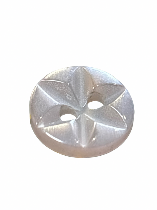 9mm 2 Hole Star Button - Peach