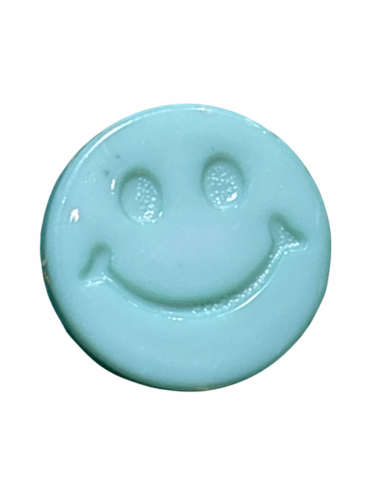 15mm Shank Button - Smiley Face - Jade