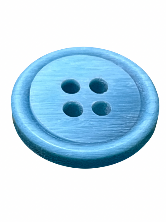 15mm 4 Hole Rimmed Button - Mid Blue Ombré