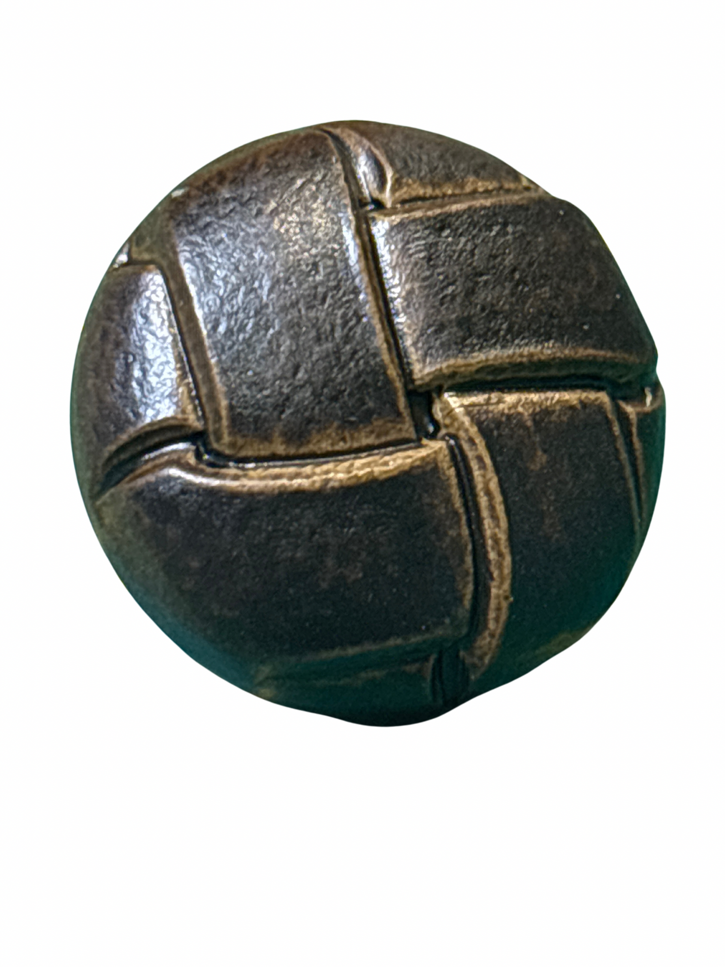 20mm Leather Look Football Shank Button - 4 Colours