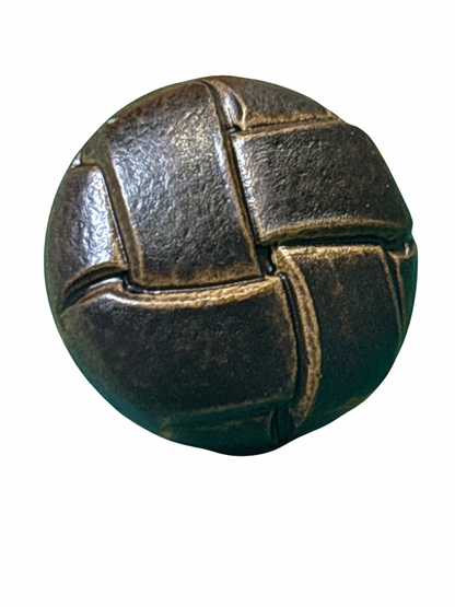 20mm Leather Look Football Shank Button - 4 Colours