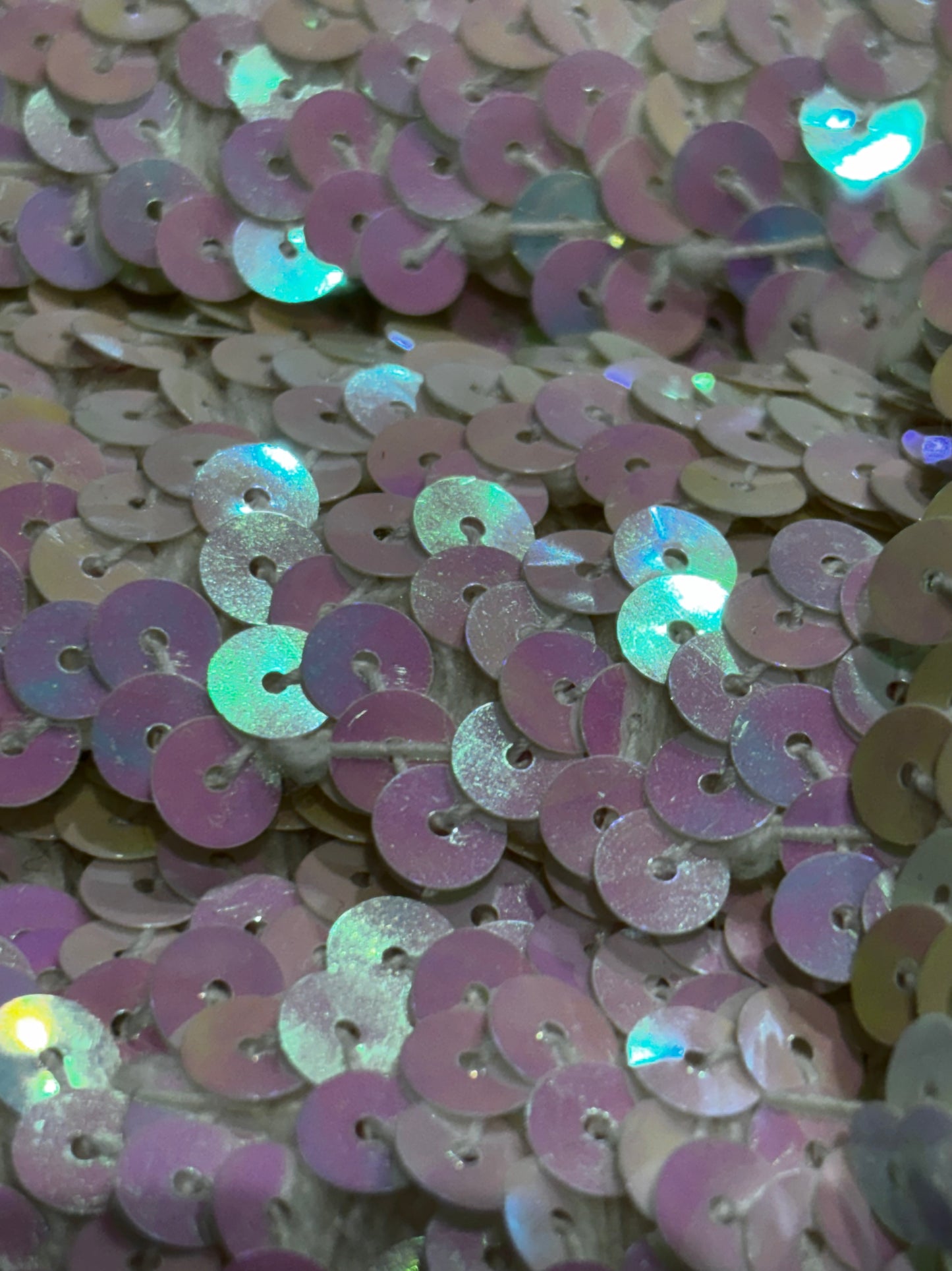 20mm Elasticated Sequin Trimming - Iradescent (Price Per Metre)