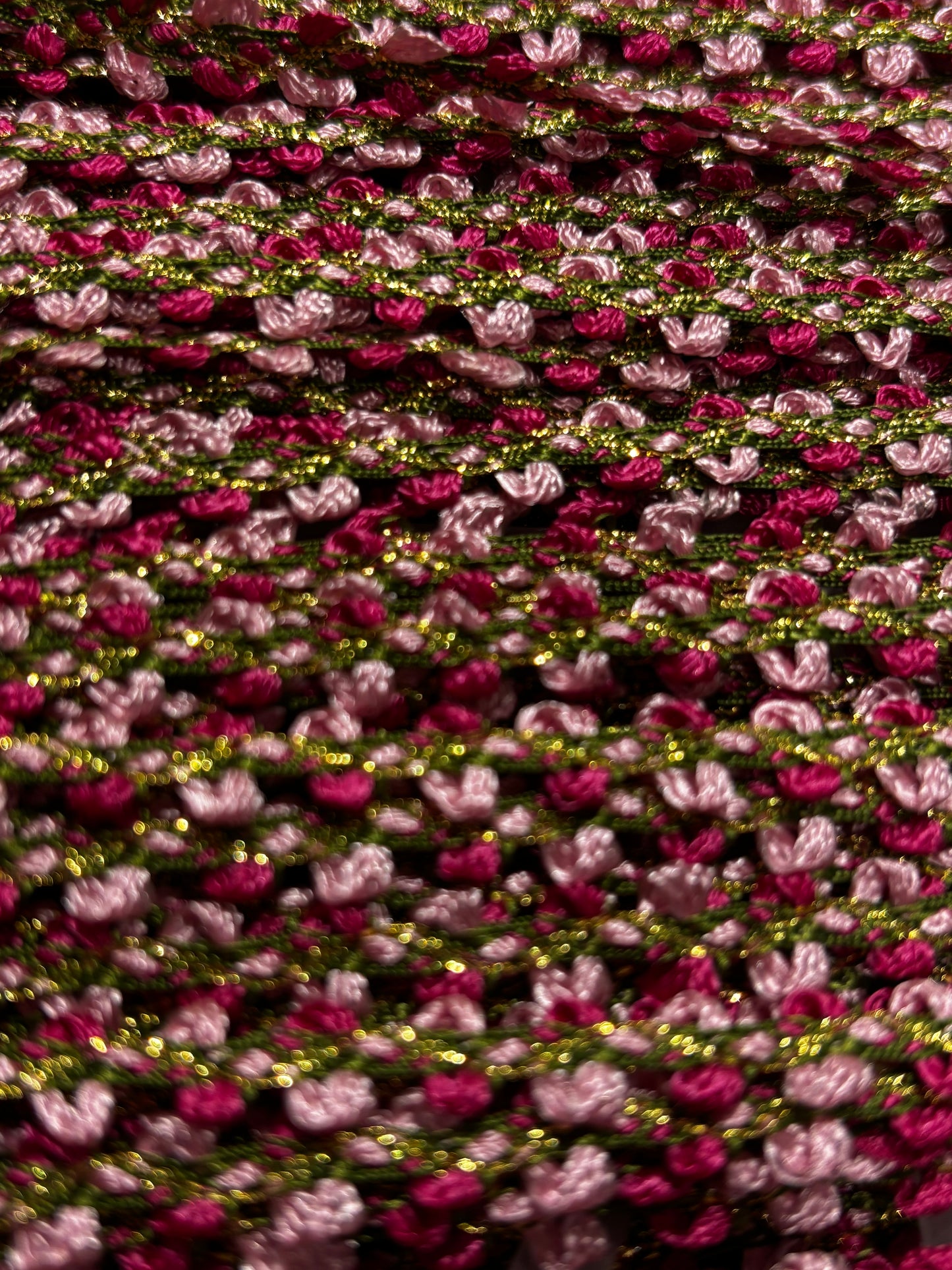 Metallic Narrow Braid Pink (Price Per Metre)