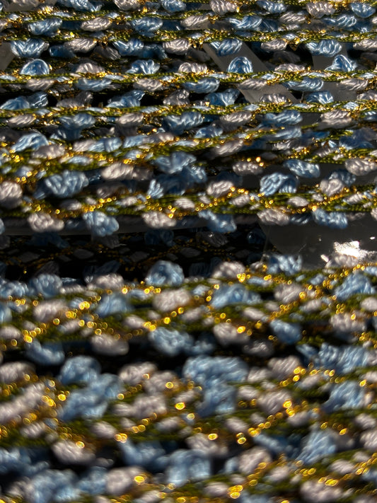 Metallic Narrow Braid Blue (Price Per Metre)