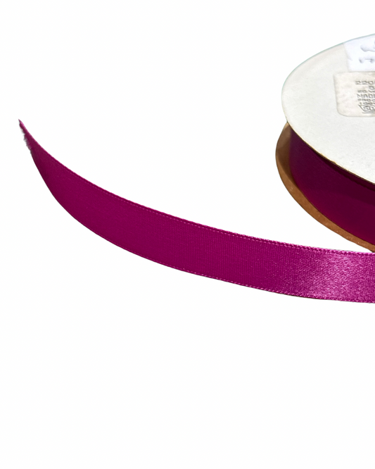 15mm Satin Ribbon (Price Per 25cm) - Wild Berry