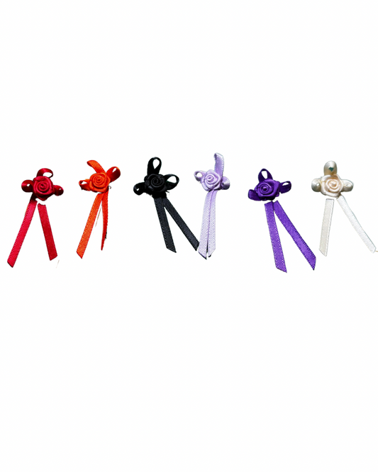 2 x 5mm Rose Bow