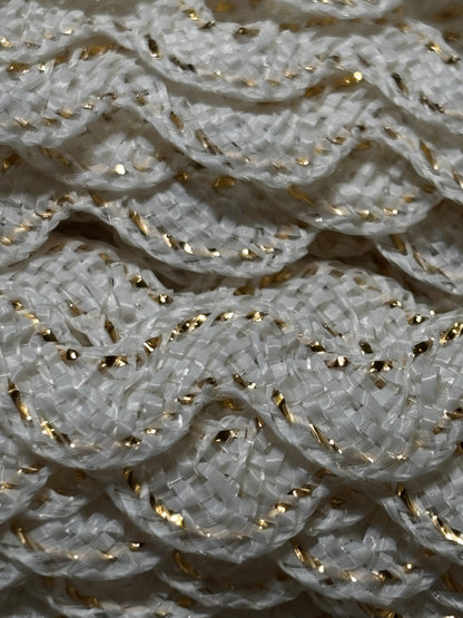 Sinamay Ric Rac Trim - White (Price Per Metre)