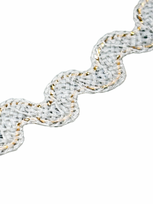 Sinamay Ric Rac Trim - White (Price Per Metre)