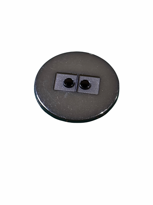 22mm 2 Hole Square Centre Button - Dark Olive