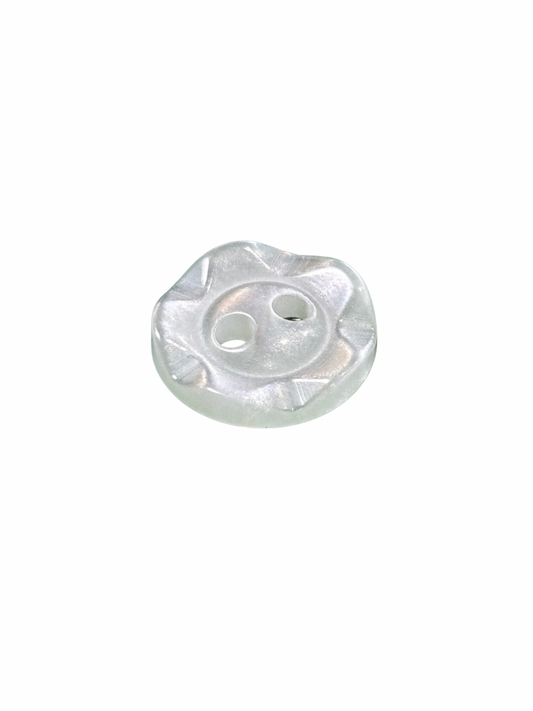 11mm 2 Hole Flower Button - Mint